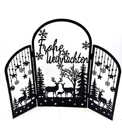 Weihnachtsrelief aus Metall 