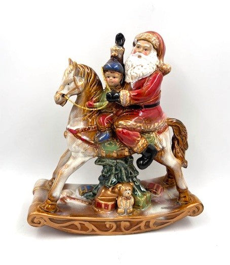Schaukelpferd m.Weinachtsmann