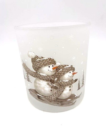 Windlicht Schneemann
