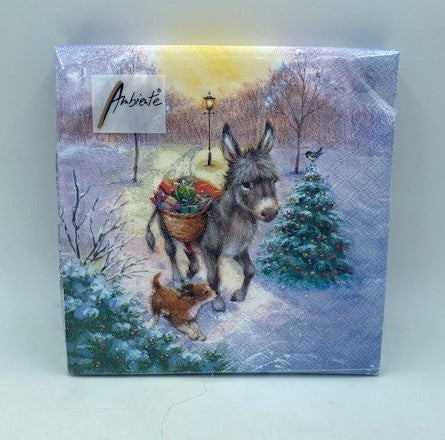 Servietten - Weihnachts - Eselchen